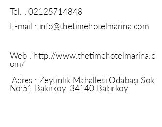 The Time Hotel Marina iletiim bilgileri